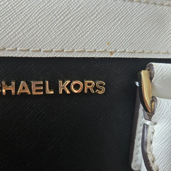 Michael Kors Black and White Satchel - Picture 9 of 10